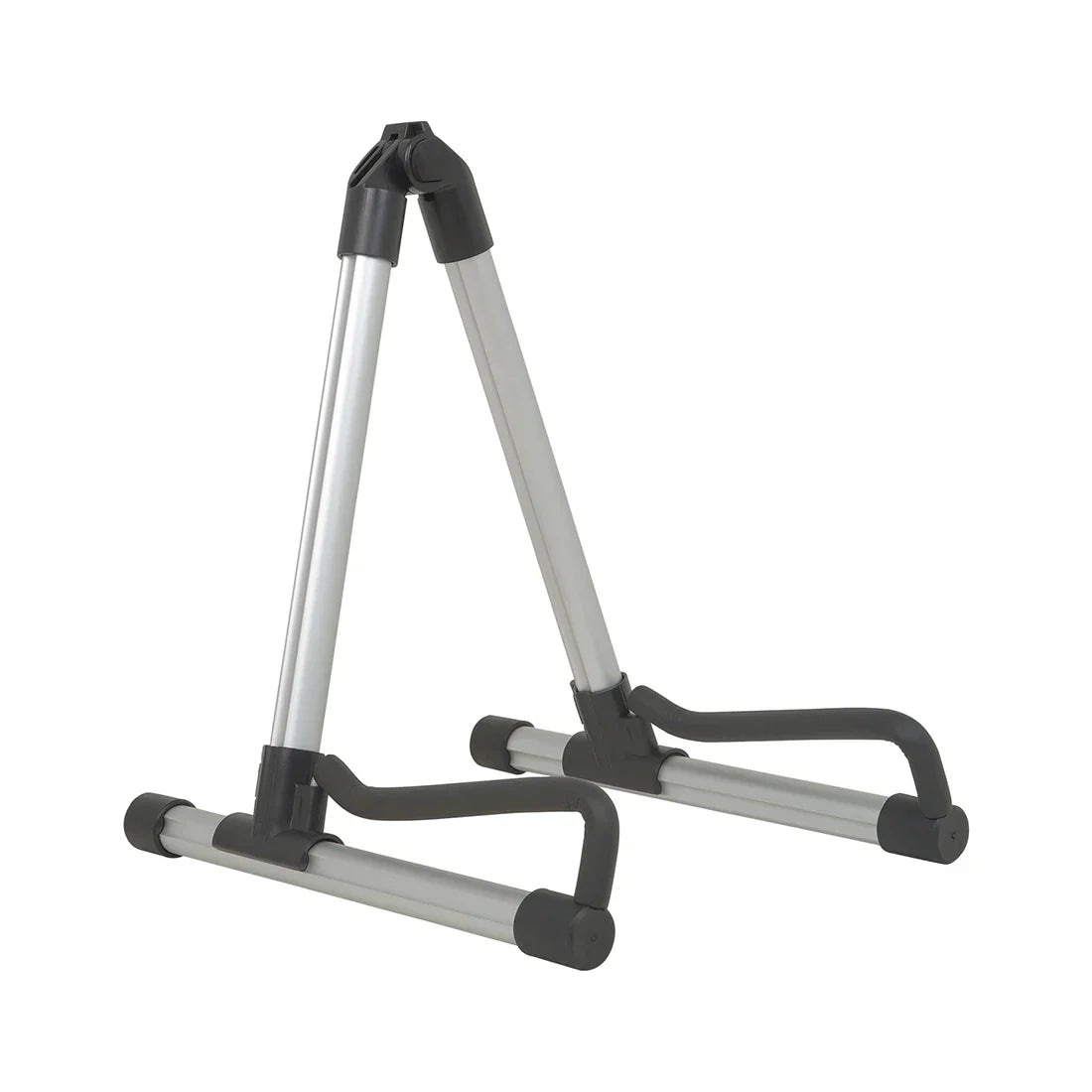 Silver and black foldable removable professional guitar stand aluminum alloy with sturdy triangular musical rack guitar frame