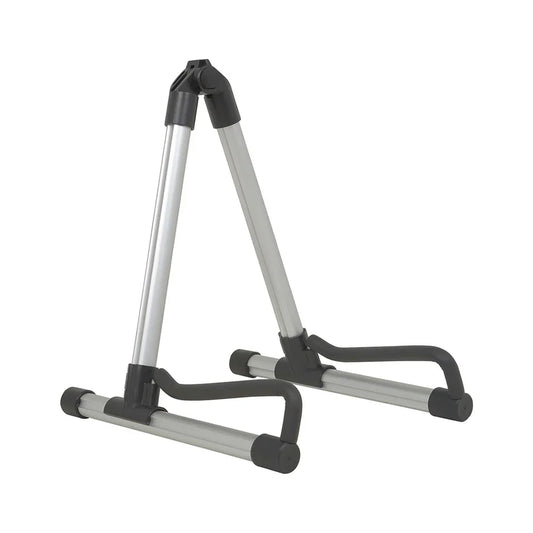 Silver and black foldable aluminum guitar stand with rubberized grips floor stand professional bracket guitar parts