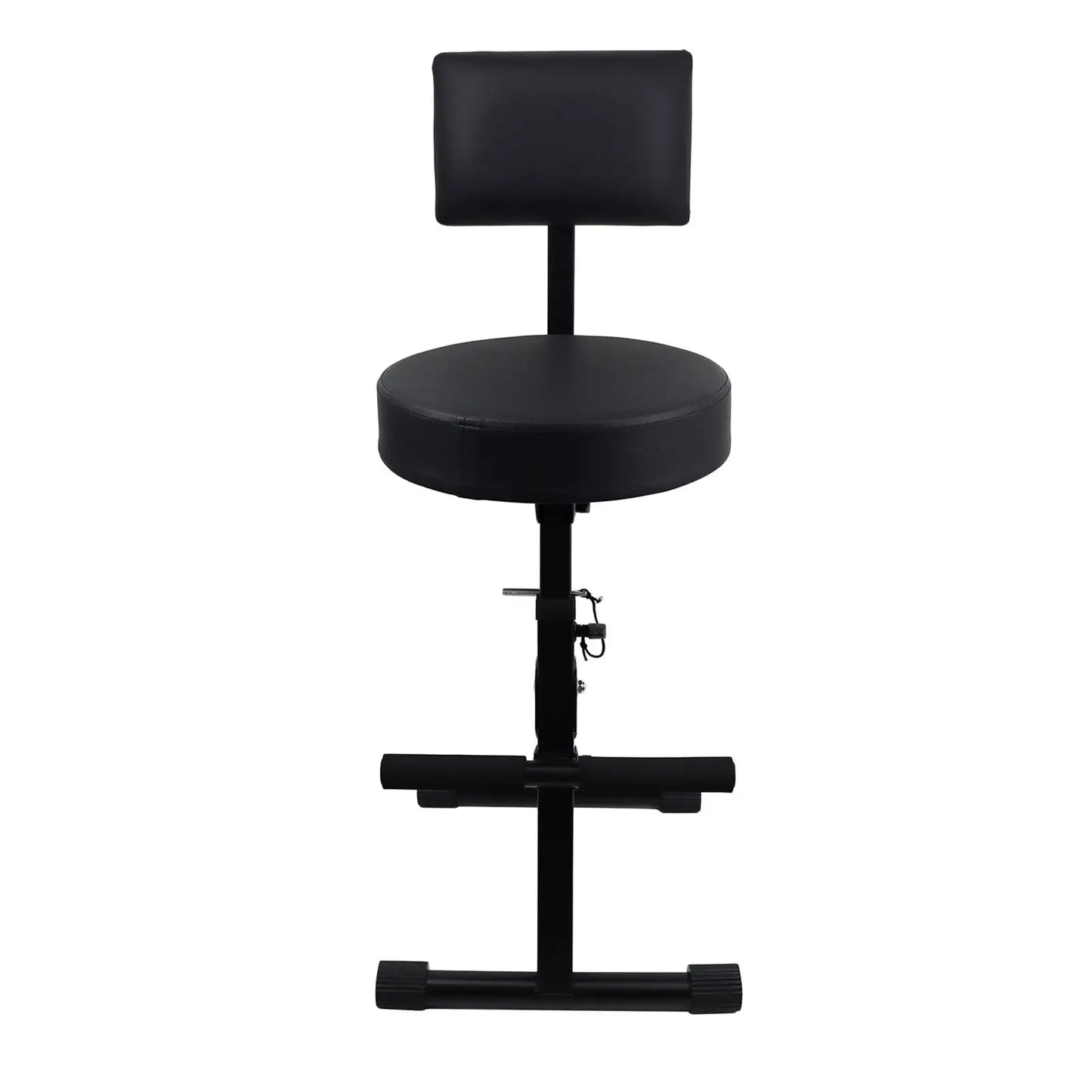 Black padded guitar stool with backrest musician chair folding musician stool adjustable for adults and kids