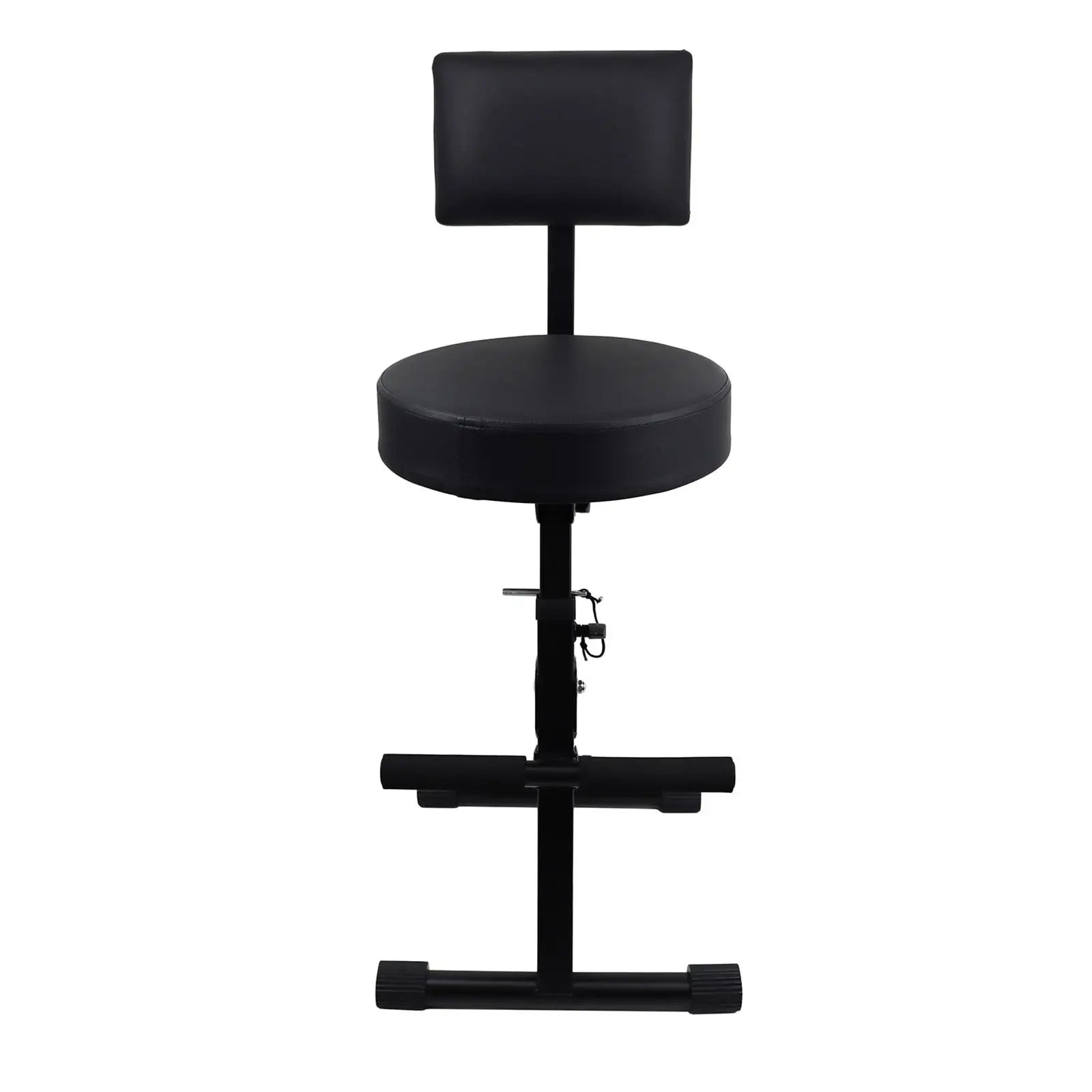 Black padded guitar stool with backrest musician chair folding musician stool adjustable for adults and kids