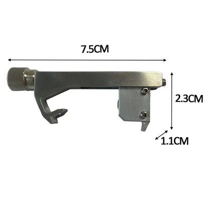 Silver metal guitar tone calibrator with knurled knob and hook attachment tone calibrator portable for professionals