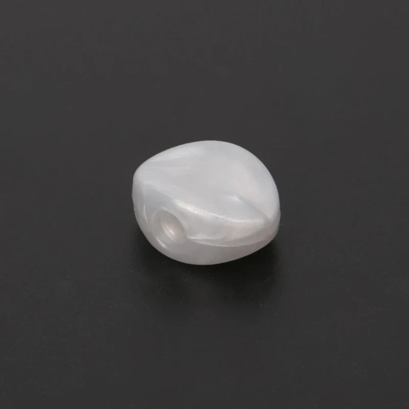A smooth translucent white tuning peg knob with central hole for 6pcs tuning peg machine heads accessories