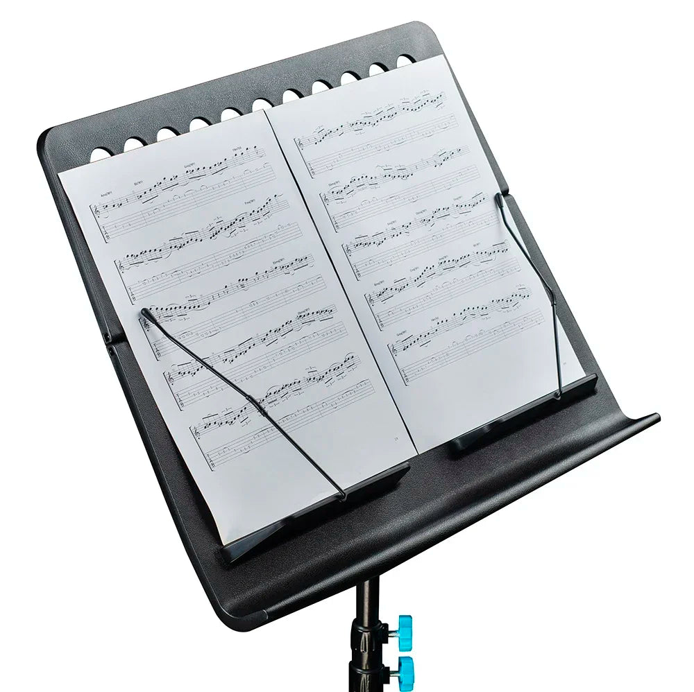 Black guitto gss-01 folding music sheet stand with aluminum alloy tripod holder height adjustable and carrying bag