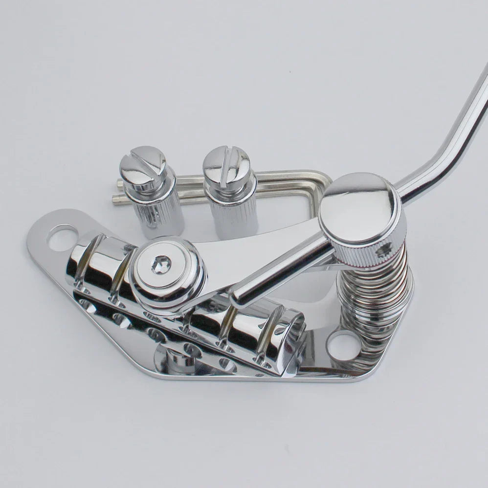 Chrome-finished guyker tune-o-matic roller saddle guitar bridge with stop bar tailpiece tremolo for lp sg guitar
