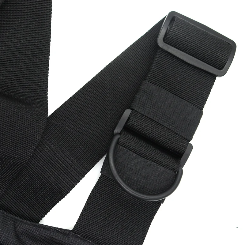 Black nylon webbing strap with black buckle and d-ring for ham radio hip tactical chest rig wist pouch holster bag