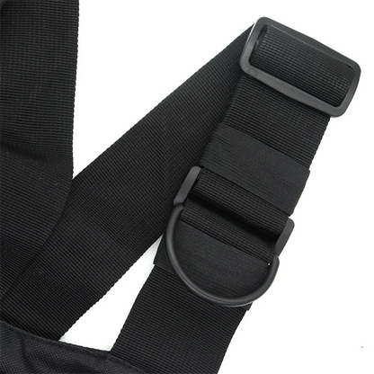 Black nylon webbing strap with black buckle and d-ring for ham radio hip tactical chest rig wist pouch holster bag