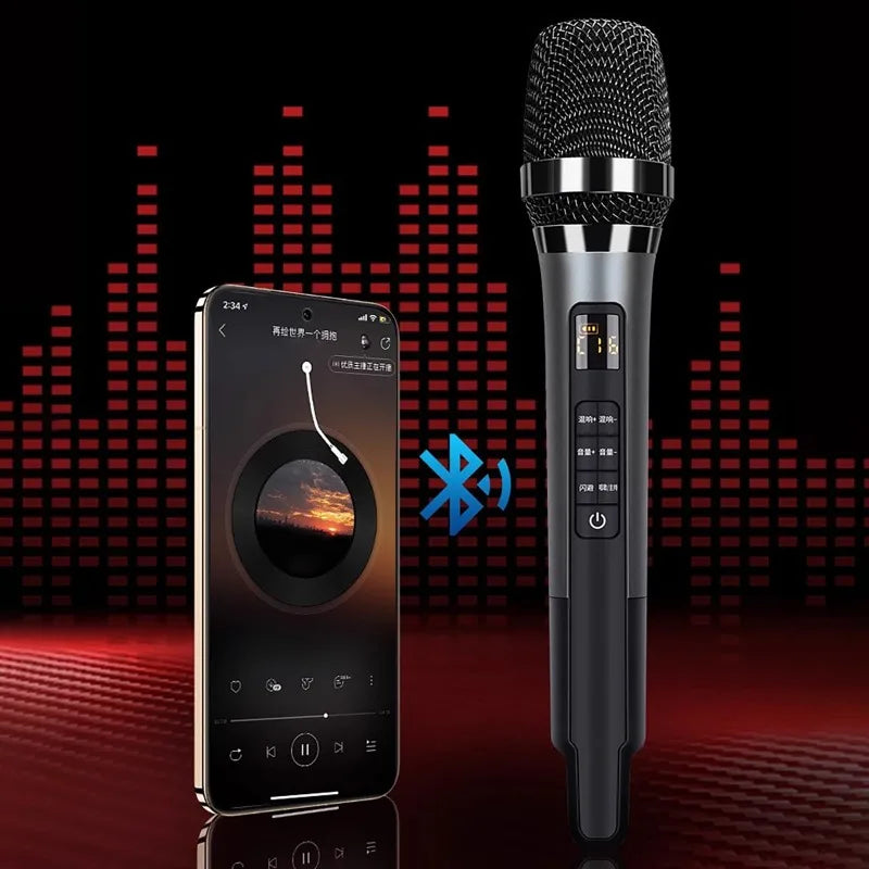 Black handheld microphone with silver mesh grille featuring mic reverb connecting for equipment live use