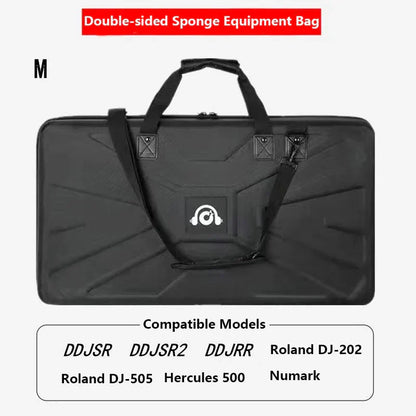 Black double-sided sponge shockproof zipper disk bag with reinforced handles for pionner dj controller mixer ddj-sb3 ddj