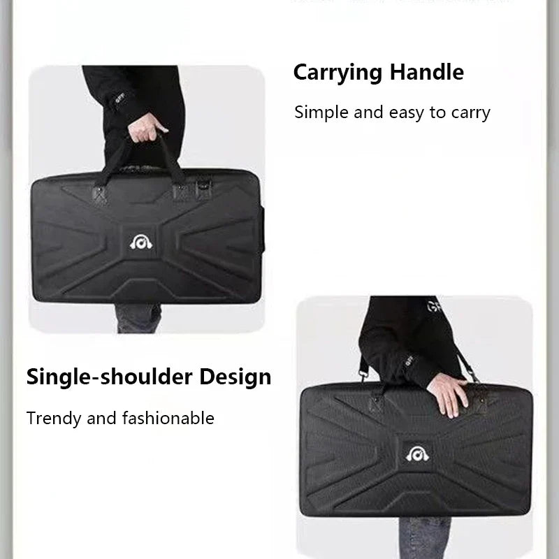 Black rugged shockproof zipper disk carrying case with single-shoulder strap for pionner dj controller mixer ddj-sb3 ddj