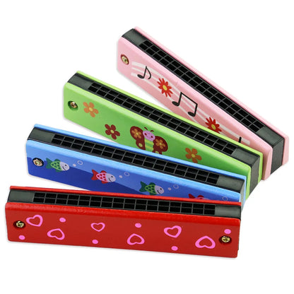 Colorful harmonica toy for preschool children beginner with playful designs educational musical instrument for creative learning