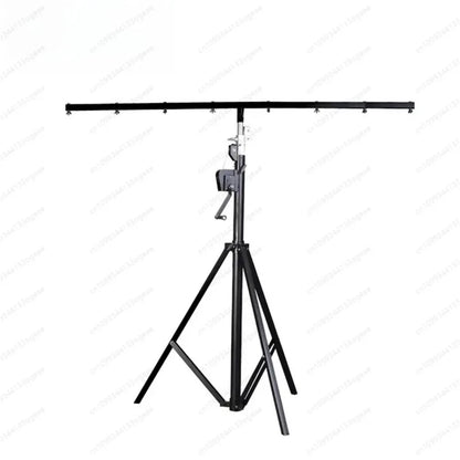 Black metal heavy duty 4.2m moving head holder truss stand with adjustable height tripod base for photography studio stage hotel party