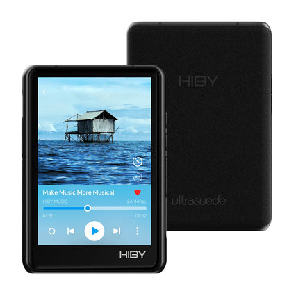 Black hiby r3 pro ii portable music player with touchscreen display featuring opa1622 headphone amp and 480mw output