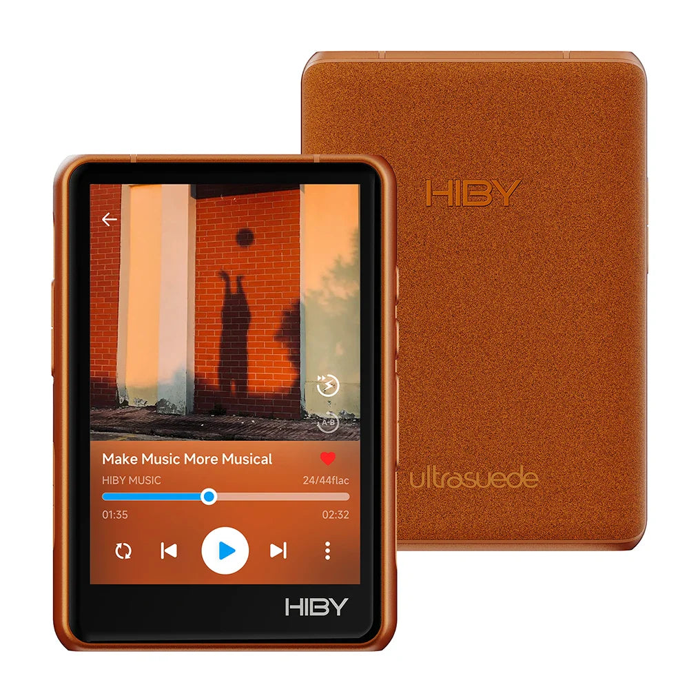 Brown hiby r3 pro ii pocket cannon with textured ultrasonde finish touchscreen and opa1622 headphone 480mw output