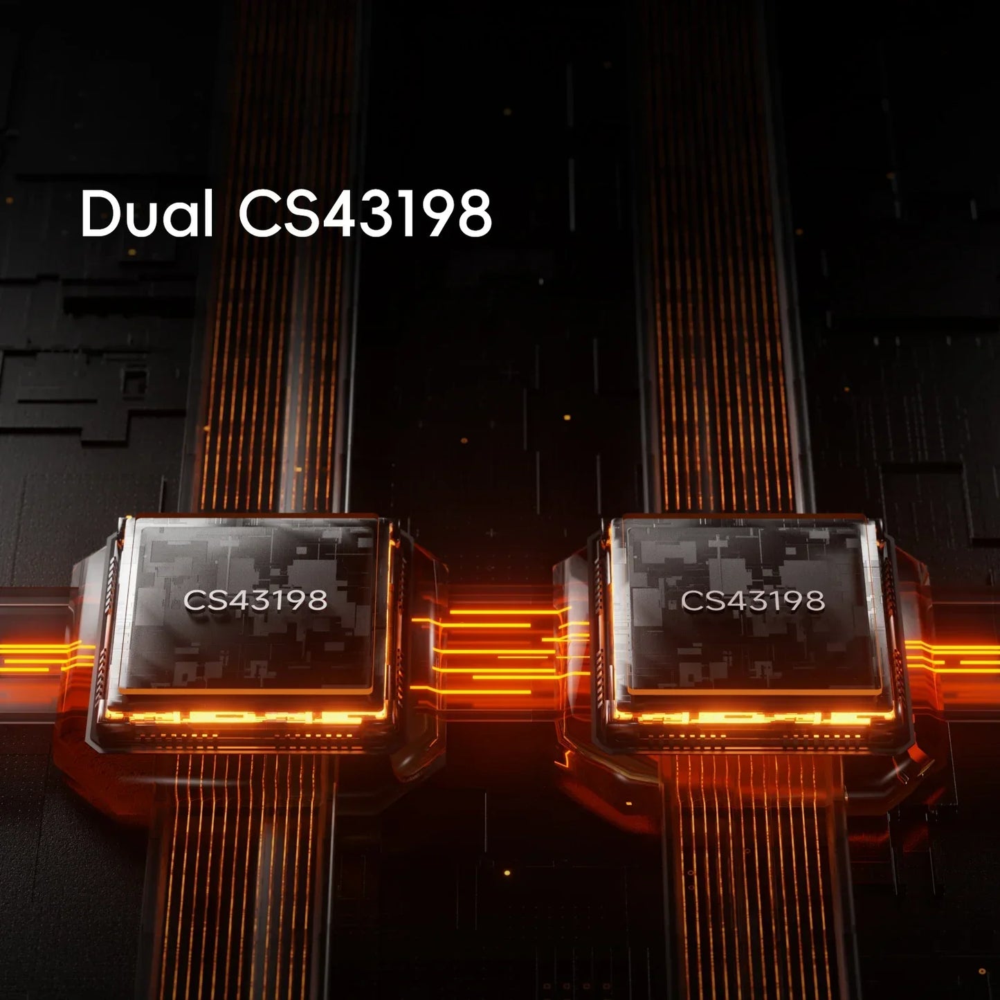 Dual cs43198 audio chips with glowing orange circuitry and metallic casing in hiby r3 pro ii pocket cannon with opa1622 headphone and 480mw output