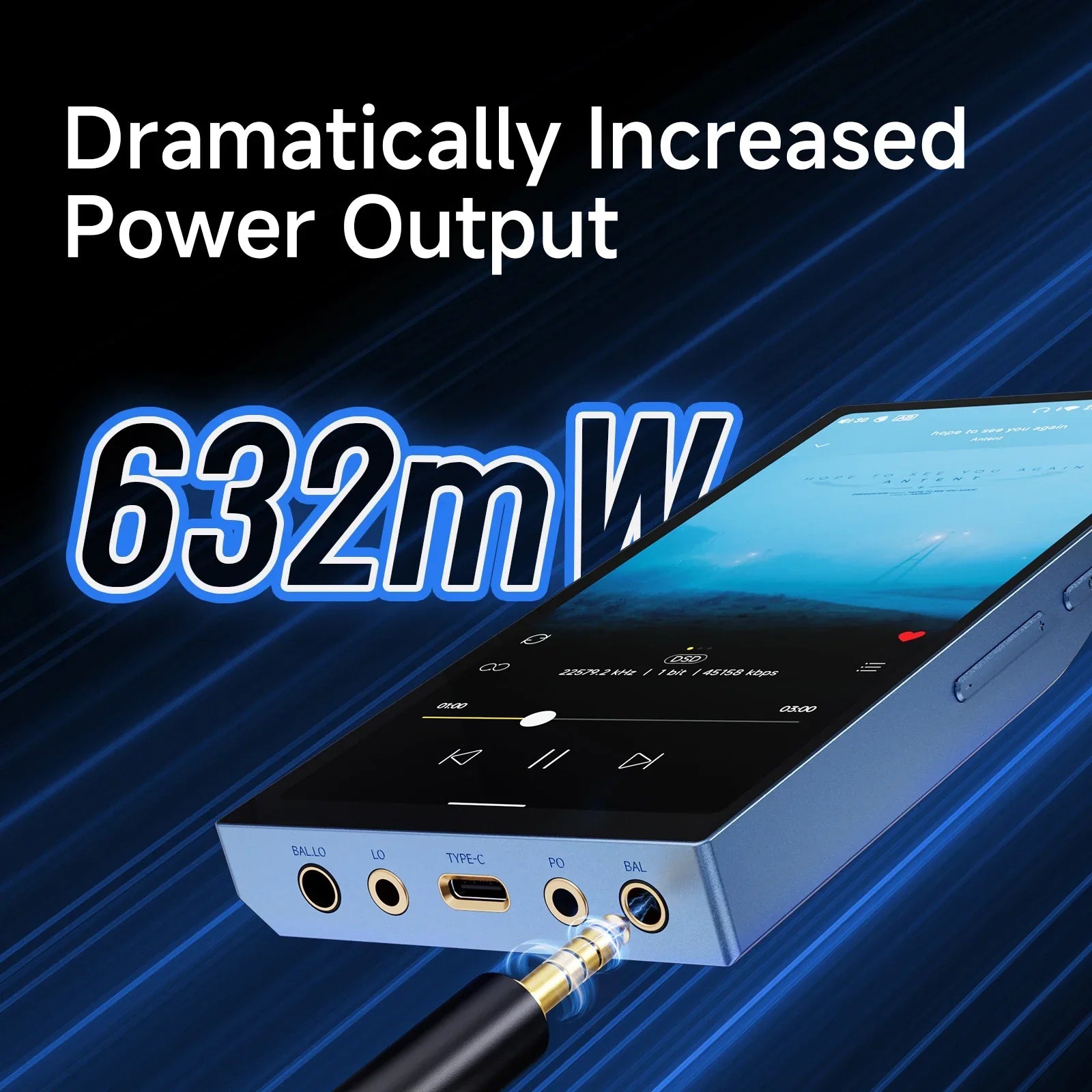 Silver hiby r6 pro sleek rectangular portable music player with touchscreen mqa 16x dac headphone amp ports