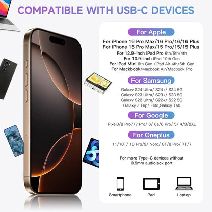Gold-colored iphone 14 pro max with curved glass back shown alongside hiFi music wired headphones for samsung s25 s24 xiaomi