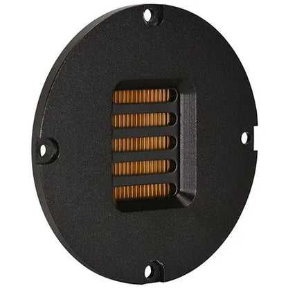 Black circular high definition air motion transformer amt diy car speaker tweeter grille with golden brown internal components