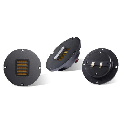 Black circular air motion transformer amt diy speaker grille with gold internal components for car speaker tweeter set