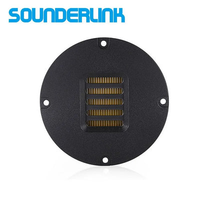 Black circular air motion transformer amt diy speaker grille with gold ridged sound ports for car speaker tweeter set