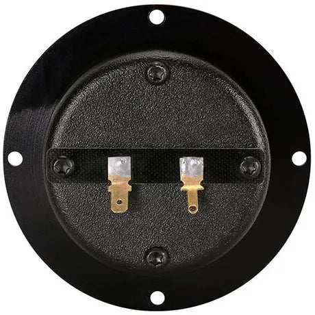 Black circular speaker terminal with gold binding posts and textured surface for air motion transformer amt diy car speaker tweeter