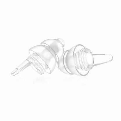 Clear silicone reusable musicians earplugs with tapered tips for noise cancelling concert festivals drummers and djs