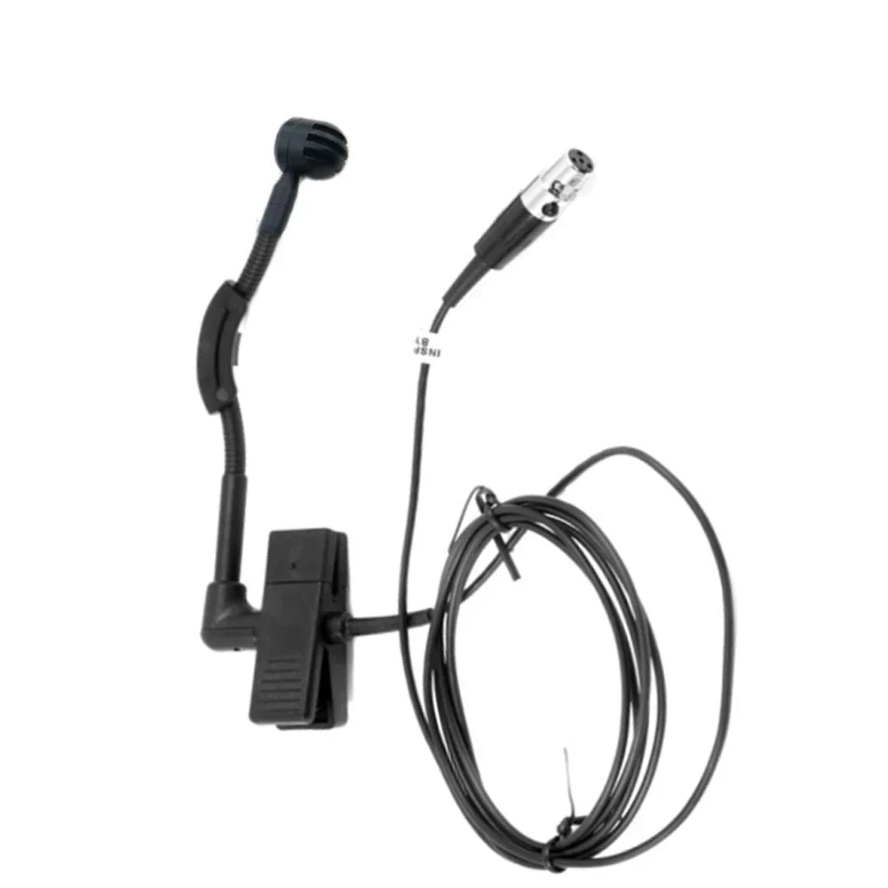 Black gooseneck beta98 wired instrument microphone with clip and xlr for shure wireless boday transmitter ta4f mini