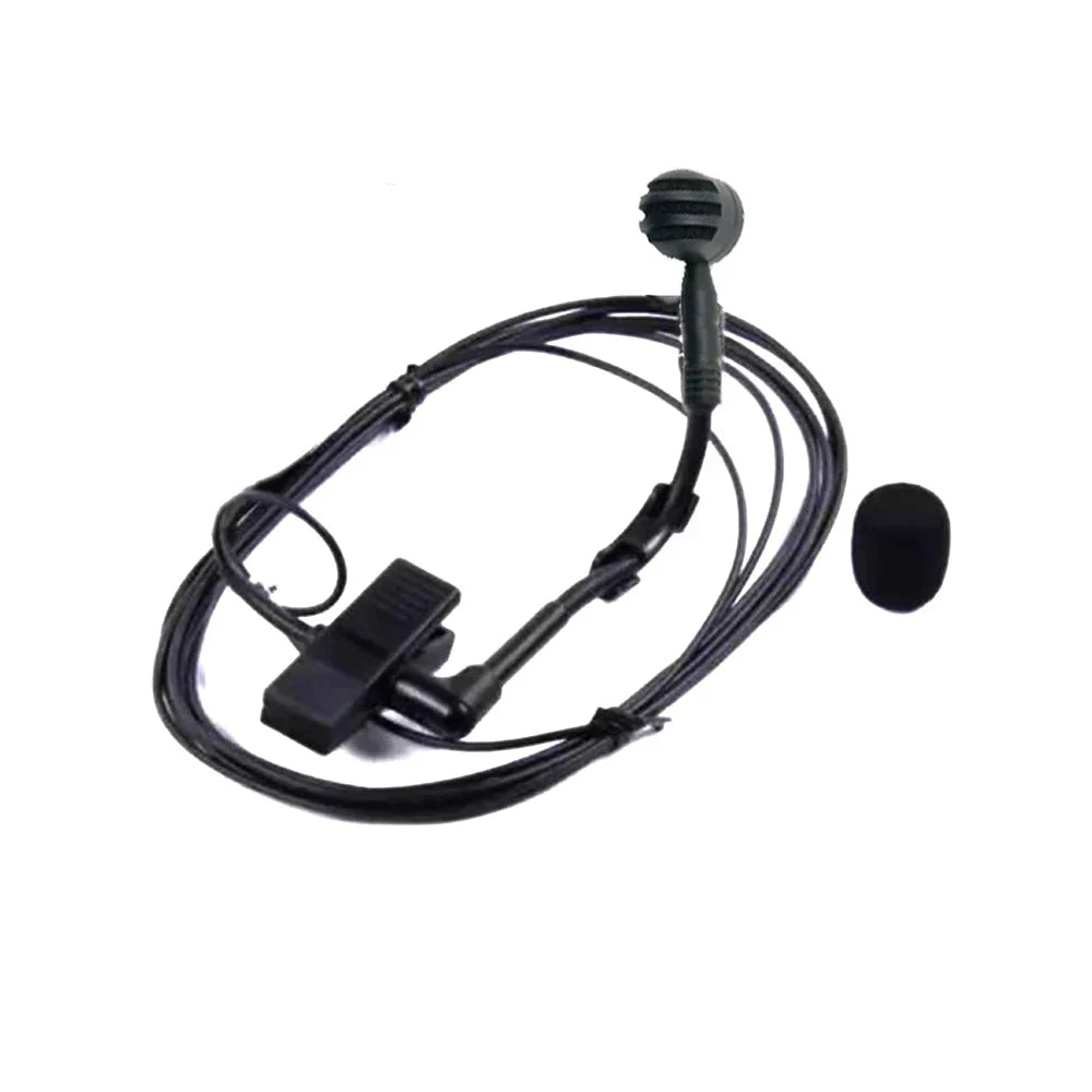 Black beta98 wired instrument lavalier microphone with coiled cable and clip for shure wireless boday transmitter ta4f