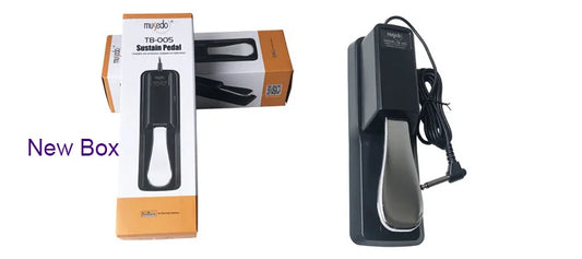 High quality cherub piano keyboard sustain pedal tb-005 black molded plastic with metallic footplate branded muyedo