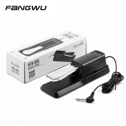 Black and silver cherub piano keyboard sustain pedal wtb-005 with sleek modern design for high quality use