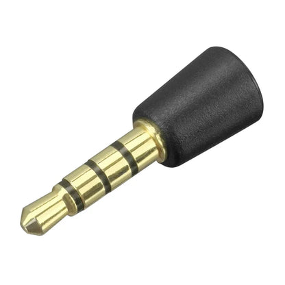 Black rubber-tipped gold-plated 3.5mm audio metal plug for portable recording gamepad live broadcast microphone ps4 laptop mobile use
