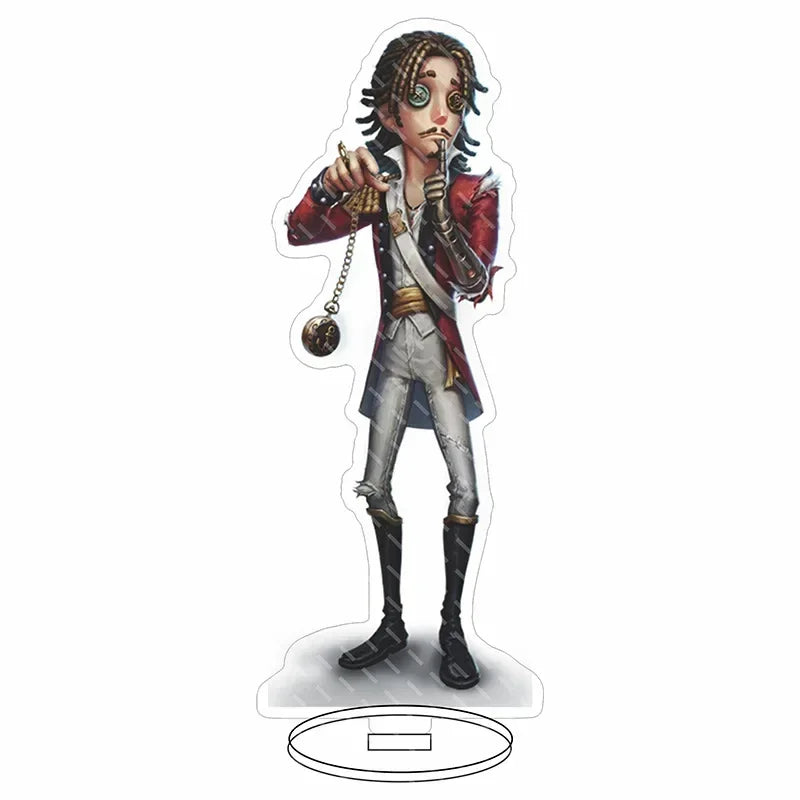 Hip hop anime diy stand featuring lucky guy reznik in red coat silver pants with green goggles and dreadlocks