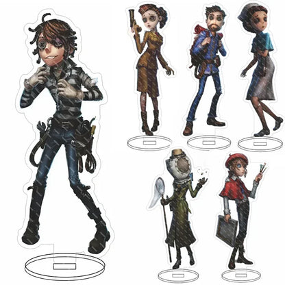Steampunk style hip hop anime acrylic standee featuring lucky guy reznik in detailed black and gray striped outfit with goggles