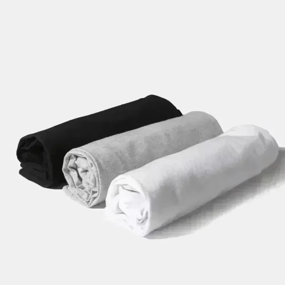 Three rolled-up fleece blankets in black gray and white complement hip-hop cross print american high street print loose short-sleeved t-shirt