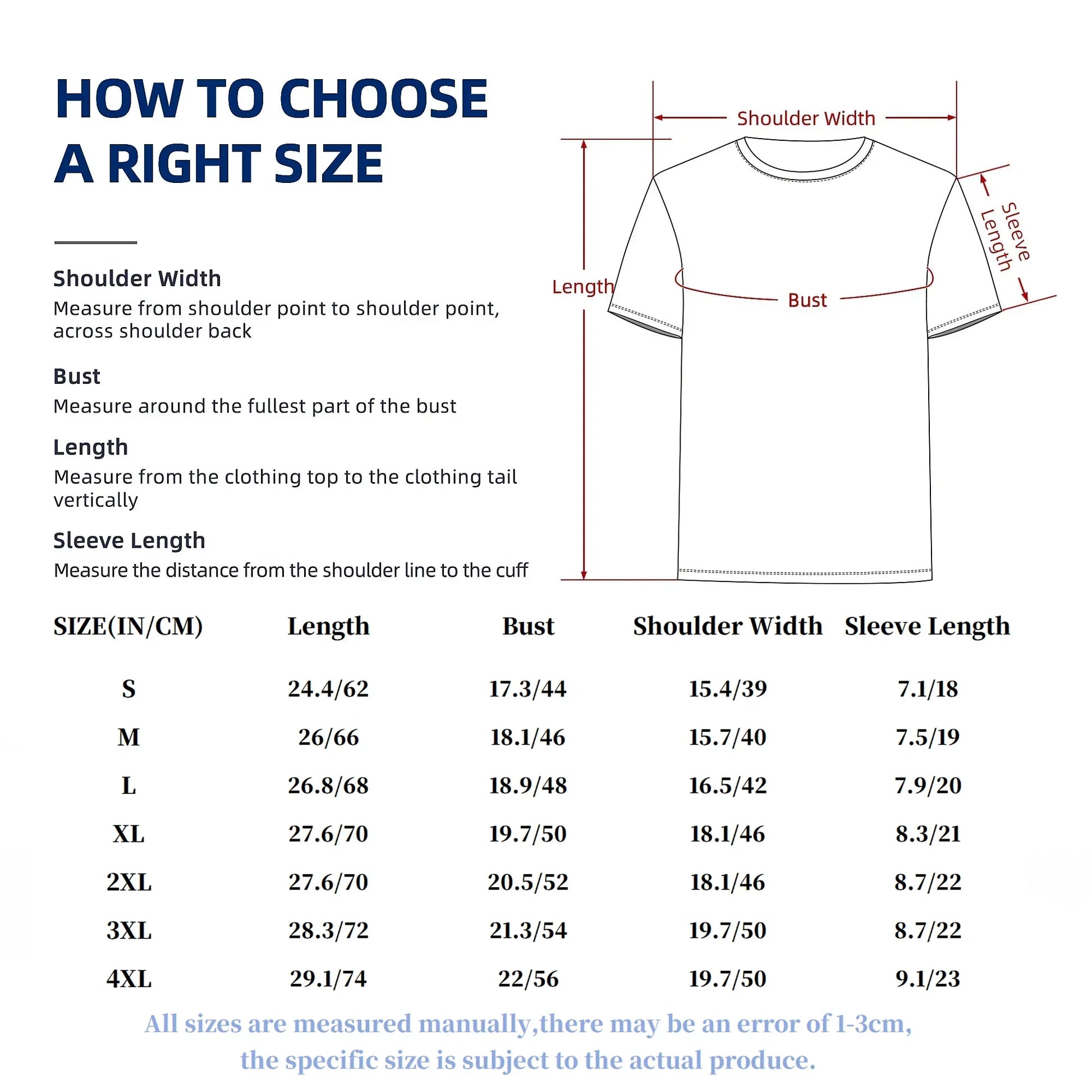 White cotton hip hop fashion t-shirt with crew neck and short sleeves in size chart for viva funny graphic streetwear unisex