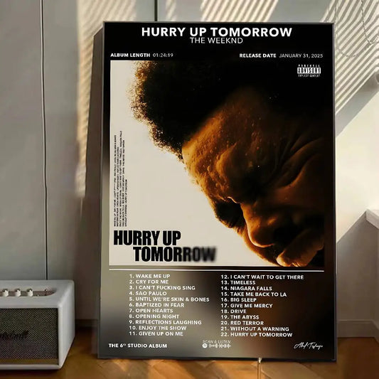 Black and white poster gallery prints of The Weeknd close-up for hop music hot adhesive home decor wall decals