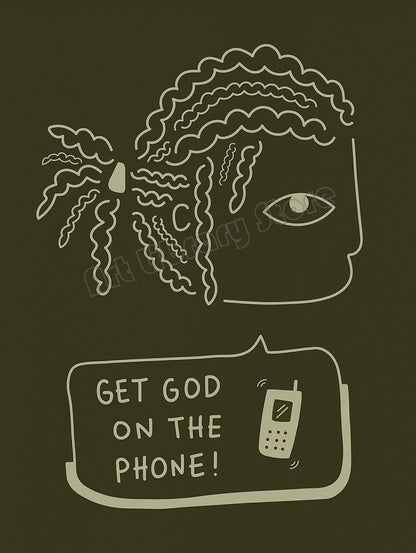 Minimalist line-art face with curly hair and flip phone phrase on hip hop rapper kendrick lamar music album anime canvas painting wall art