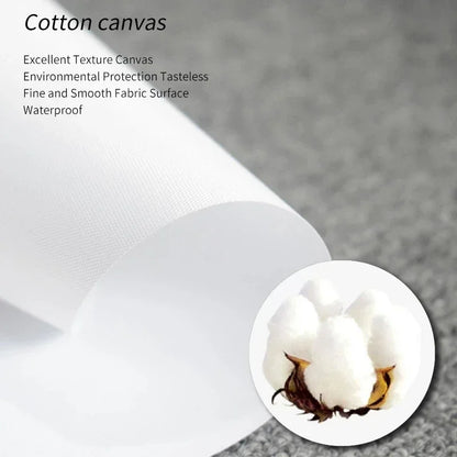 White cotton canvas painting wall with fine smooth texture featuring environmental protection for hip hop rapper fans