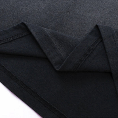 Black cotton oversized hip hop streetwear t shirt with neatly stitched seams for casual summer fashion