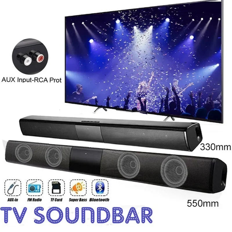 Black home theater sound soundbar box subwoofer with four circular speakers and integrated control panel for tv music center