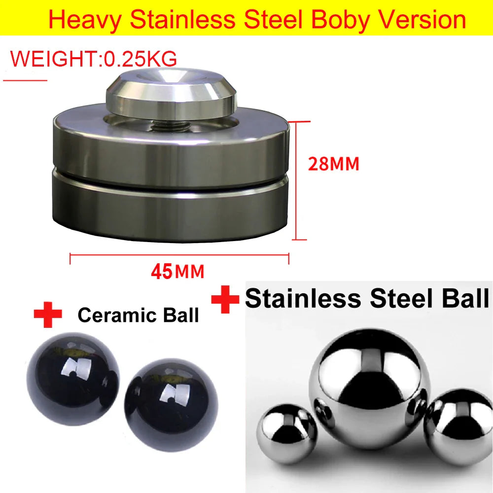 Heavy stainless steel bobby pin with polished finish 45mm diameter 28mm tall for hifi xssh audio shock damping amplifier stand aluminium isolation foot