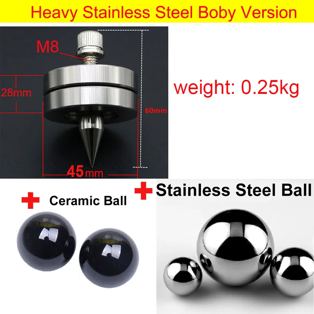 Heavy stainless steel hifi xssh audio amplifier stand aluminium with polished finish and audiophile shock damping spike base