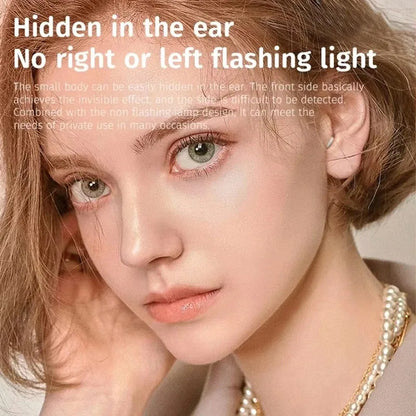 A delicate multi-strand pearl necklace with subtle sheen paired with hot my001 mini wireless sleep hd noise earphones