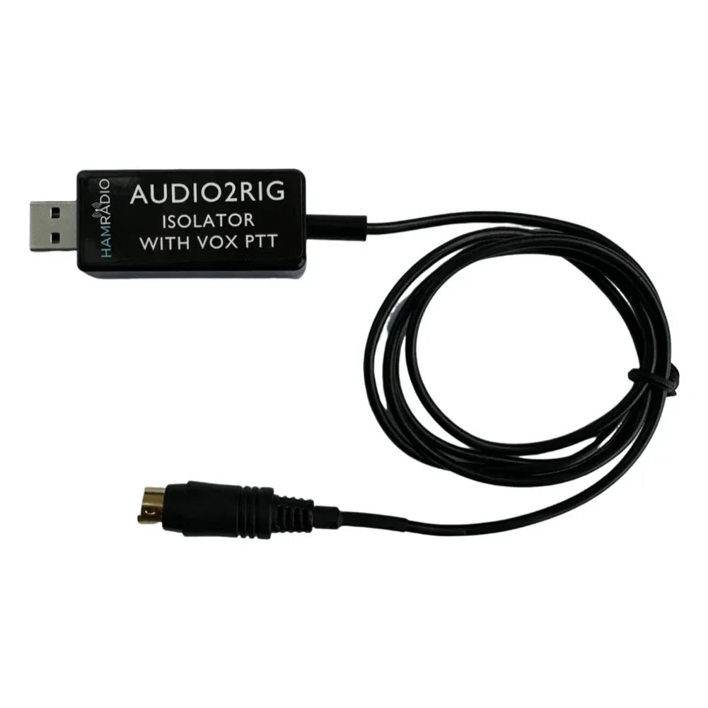 Black hamradio audio2rig isolator with built-in audio codec and usb connector for digital modes interface hot sale radio