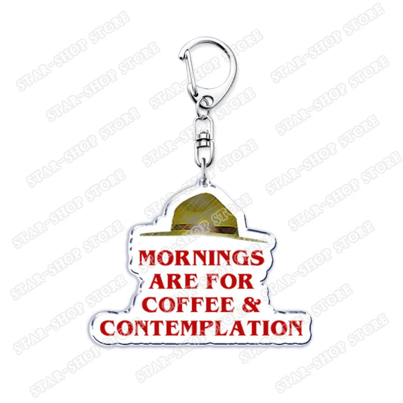 Silver elements keychain accessories with transparent acrylic charm featuring green hat and red text for byers eleven mike jewelry fans gifts