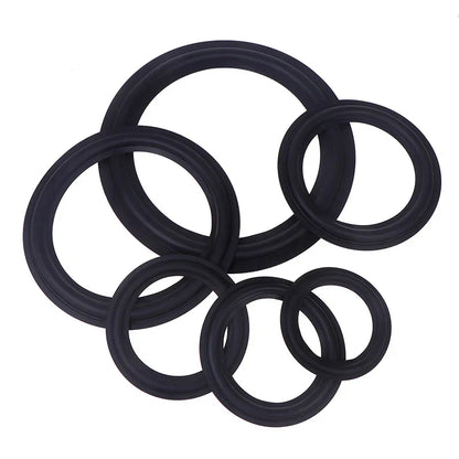 Black rubber inch suspension surround folding rings for woofer speaker replacements in various sizes