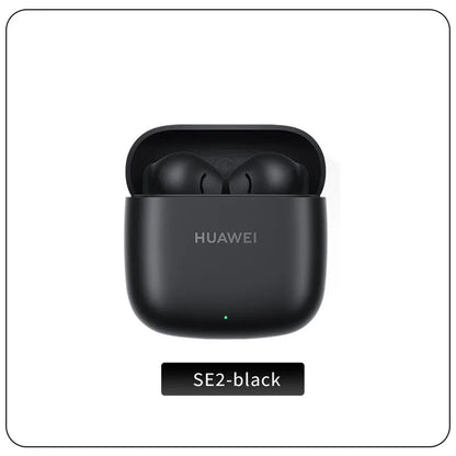 Black huawei freebuds se2 wireless earbuds in matte charging case with 40-hour battery life charge ip54 bluetooth
