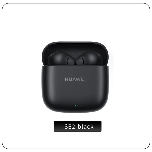 Black huawei freebuds se2 wireless earbuds in matte charging case with ip54 charge bluetooth 5.3 for type beat music
