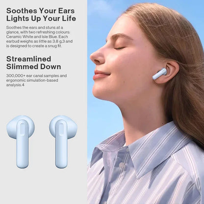 Light blue ceramic huawei freebuds se 2 earbuds with charge ip54 bluetooth and 40-hour battery life for type beat music
