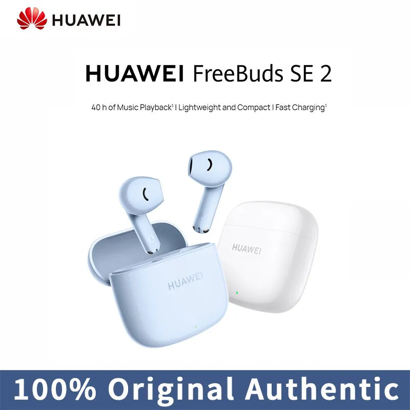 White huawei freebuds se 2 wireless earbuds with sleek compact design and ip54 charge bluetooth 5.3 for type beat music