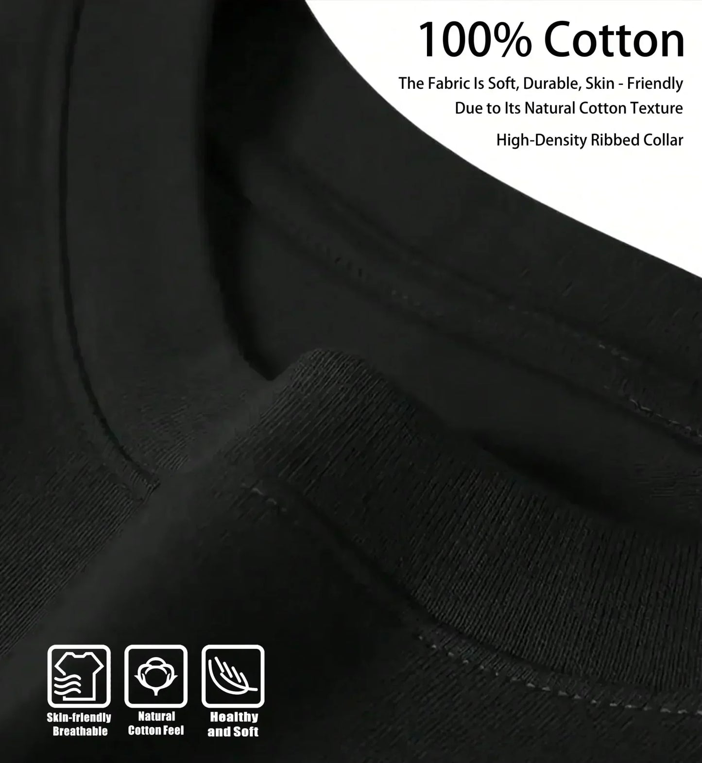 Black cotton t-shirt with high-density ribbed collar inspired by opium oversized pure women’s fashion hip-hop hoodie style